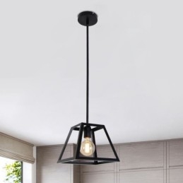 Designer Touch Decorative Rustic Farmhouse Pendant Light Industrial Mini Metal Ceiling Light Trapezoidal Shape Island
