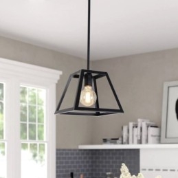 Designer Touch Decorative Rustic Farmhouse Pendant Light Industrial Mini Metal Ceiling Light Trapezoidal Shape Island