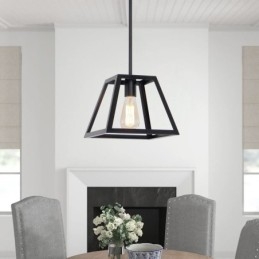 Designer Touch Decorative Rustic Farmhouse Pendant Light Industrial Mini Metal Ceiling Light Trapezoidal Shape Island