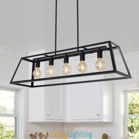 Designer Touch Decorative Industrial Metal Pendant Light Trapezoidal Hanging Ceiling Light