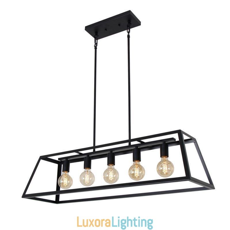 Designer Touch Decorative Industrial Metal Pendant Light Trapezoidal Hanging Ceiling Light