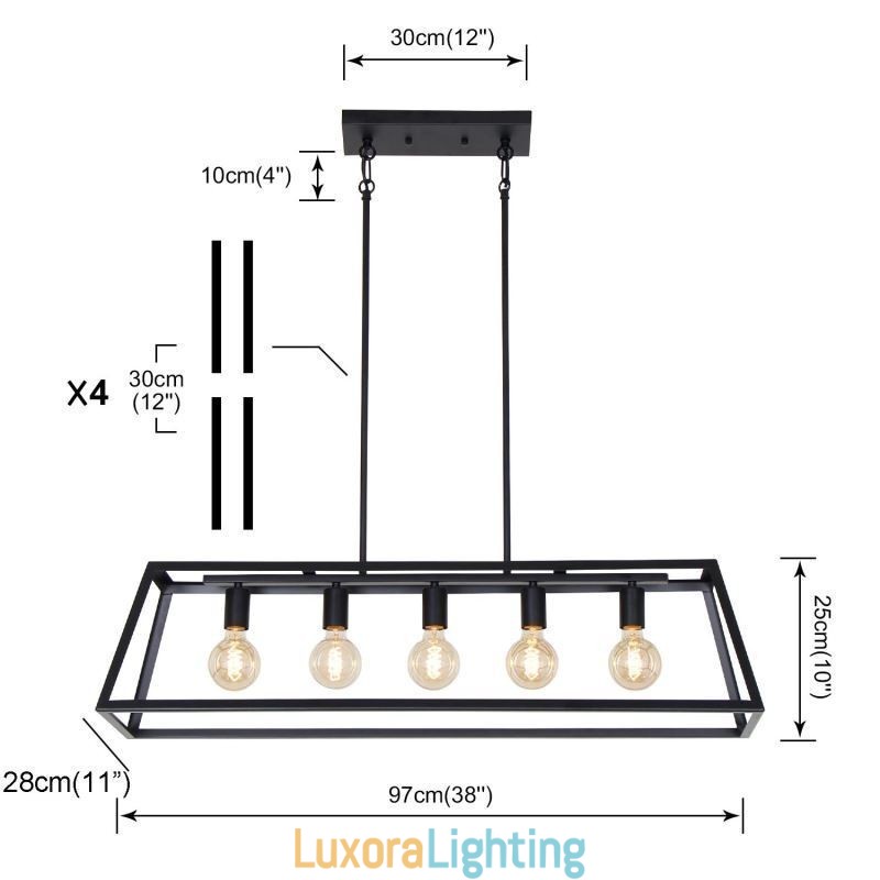 Designer Touch Decorative Industrial Metal Pendant Light Trapezoidal Hanging Ceiling Light