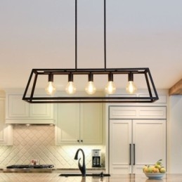 Designer Touch Decorative Industrial Metal Pendant Light Trapezoidal Hanging Ceiling Light