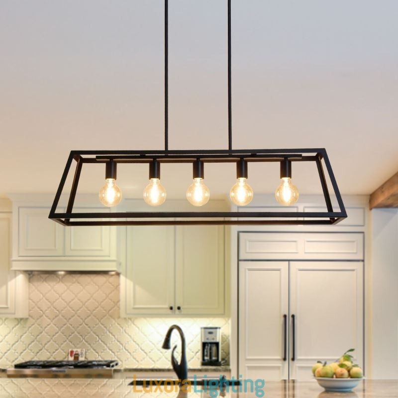 Designer Touch Decorative Industrial Metal Pendant Light Trapezoidal Hanging Ceiling Light