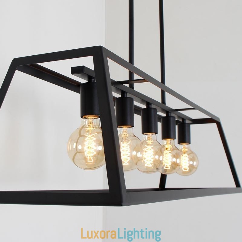 Designer Touch Decorative Industrial Metal Pendant Light Trapezoidal Hanging Ceiling Light