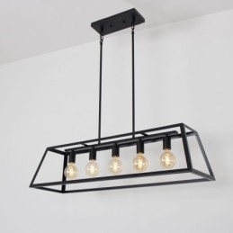 Designer Touch Decorative Industrial Metal Pendant Light Trapezoidal Hanging Ceiling Light