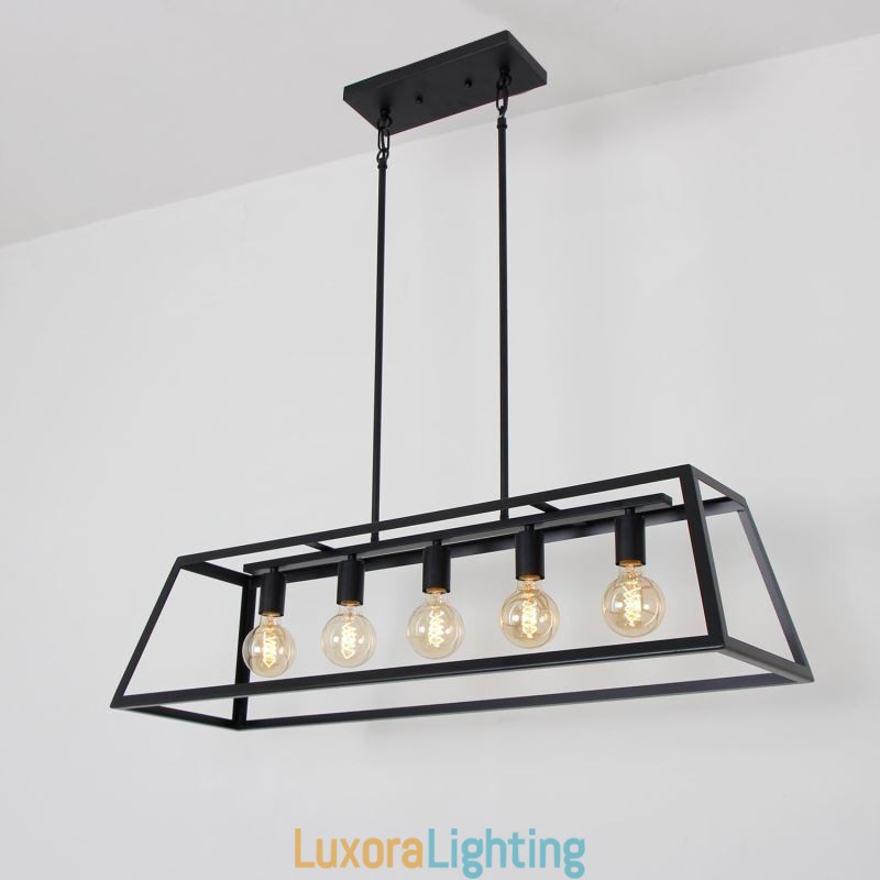 Designer Touch Decorative Industrial Metal Pendant Light Trapezoidal Hanging Ceiling Light