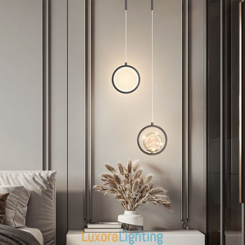 Designer Touch Decorative Round Ring Pendant Light Modern Ball Hanging Lamp