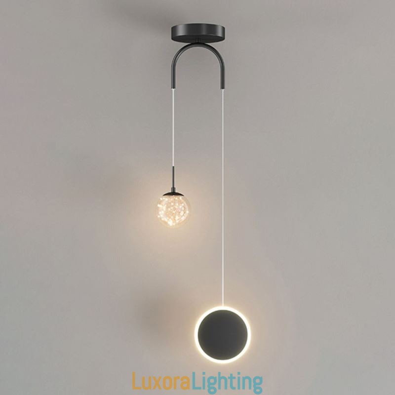 Designer Touch Decorative Round Ring Pendant Light Modern Ball Hanging Lamp