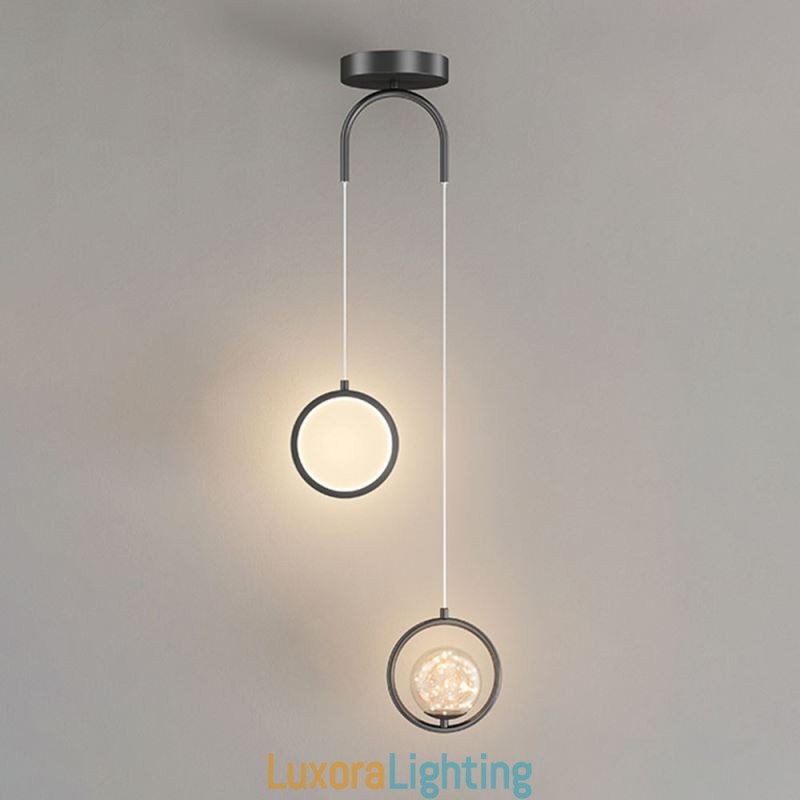 Designer Touch Decorative Round Ring Pendant Light Modern Ball Hanging Lamp