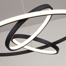 Designer Touch Decorative Modern Chandelier Dimmable 3 Ring Pendant Lighting