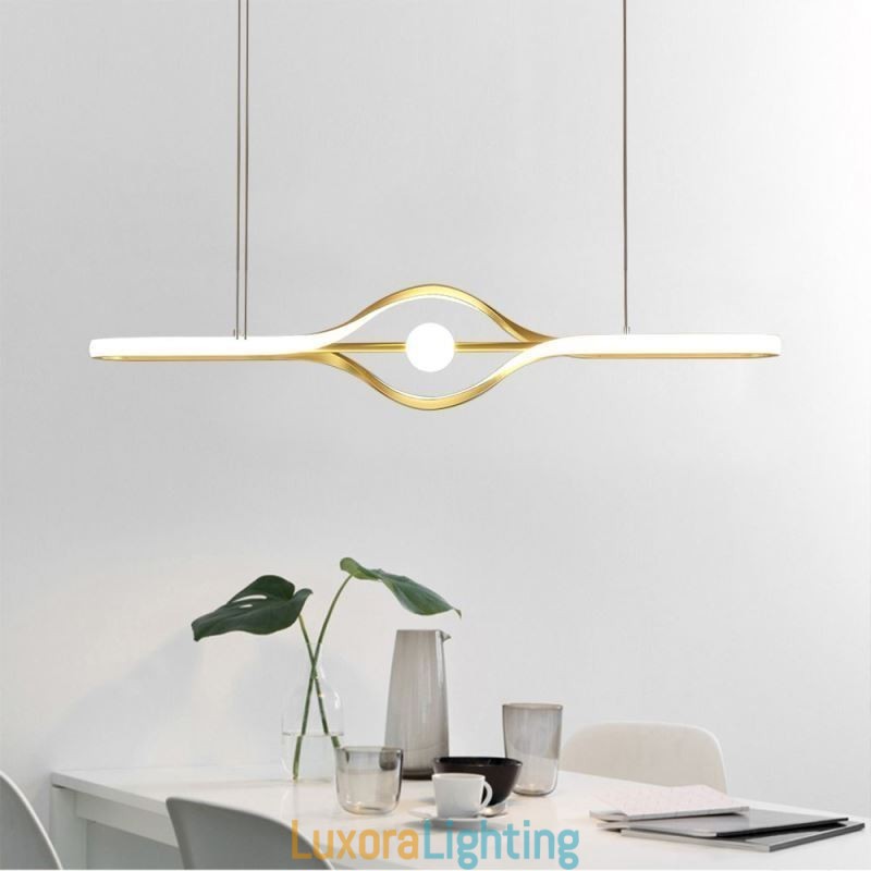 Designer Touch Decorative Modern Linear Pendant Light Long Strip Hanging Lamp