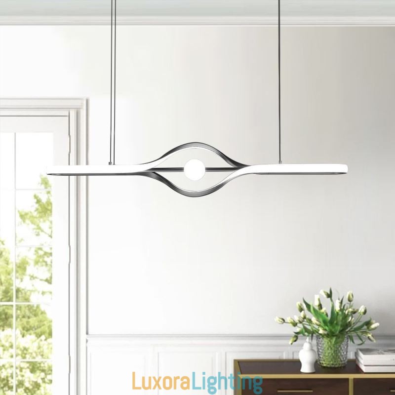 Designer Touch Decorative Modern Linear Pendant Light Long Strip Hanging Lamp