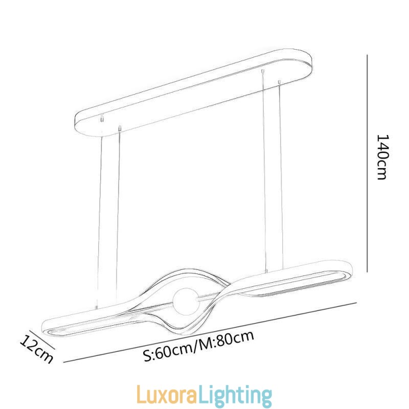 Designer Touch Decorative Modern Linear Pendant Light Long Strip Hanging Lamp