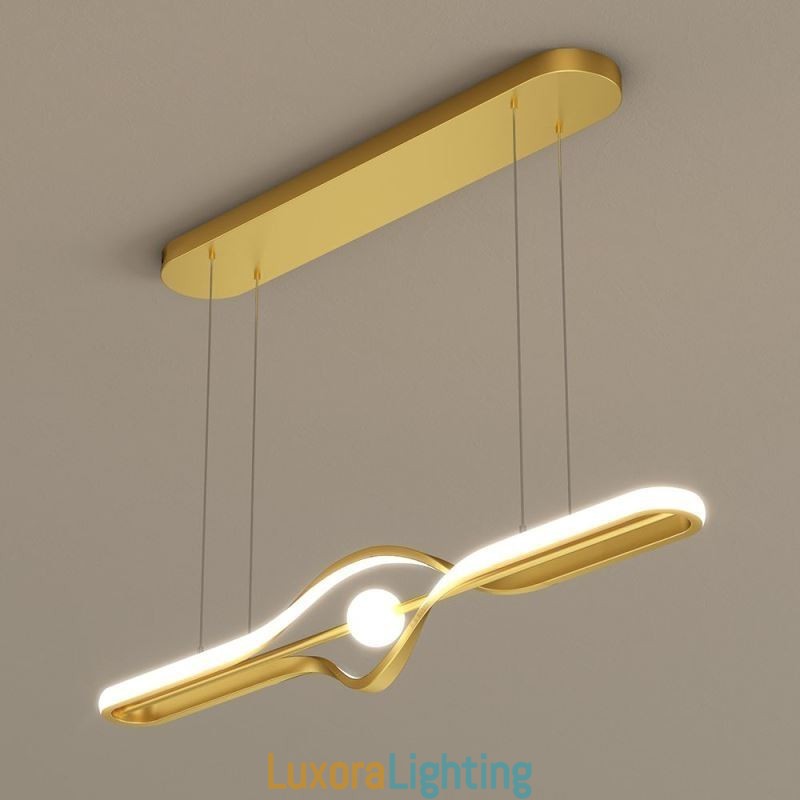 Designer Touch Decorative Modern Linear Pendant Light Long Strip Hanging Lamp