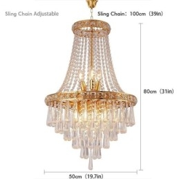 Designer Touch Decorative Modern Crystal Chandelier Contemporary Elegant Ceiling Light Fixture Duplex Stair