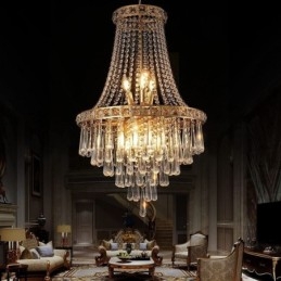 Designer Touch Decorative Modern Crystal Chandelier Contemporary Elegant Ceiling Light Fixture Duplex Stair