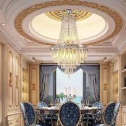 Designer Touch Decorative Modern Crystal Chandelier Contemporary Elegant Ceiling Light Fixture Duplex Stair