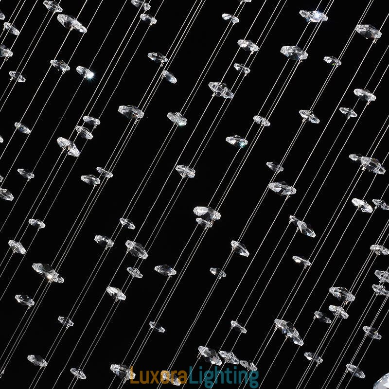 Designer Touch Decorative Modern Crystal Chandelier Round Raindrop Ceiling Light