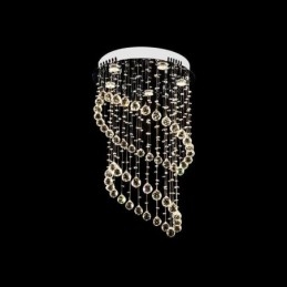 Designer Touch Decorative Modern Crystal Chandelier Round Raindrop Ceiling Light