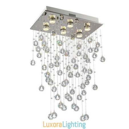 Designer Touch Decorative Modern Crystal Chandelier Flush Mount Ceiling Light