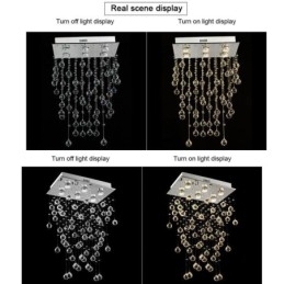 Designer Touch Decorative Modern Crystal Chandelier Flush Mount Ceiling Light