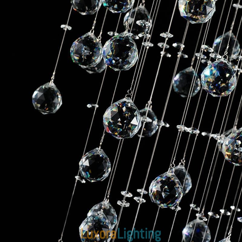 Designer Touch Decorative Modern Crystal Chandelier Flush Mount Ceiling Light