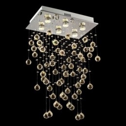 Designer Touch Decorative Modern Crystal Chandelier Flush Mount Ceiling Light