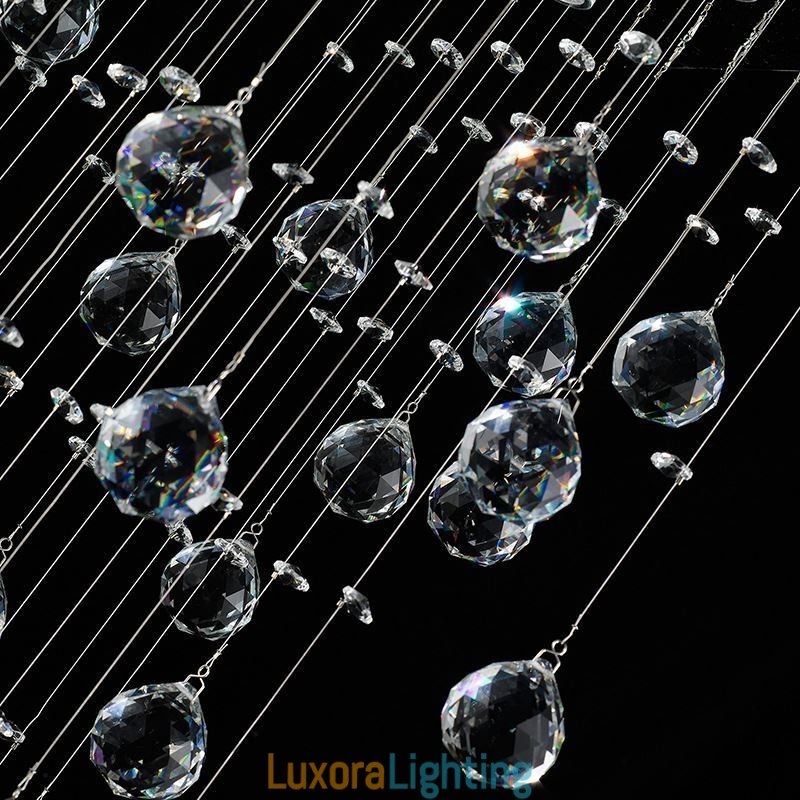 Designer Touch Decorative Modern Crystal Chandelier Flush Mount Ceiling Light