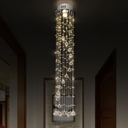 Designer Touch Decorative Luxury Large Chandelier Modern Crystal Flush Mount Ceiling Light Fixtures
