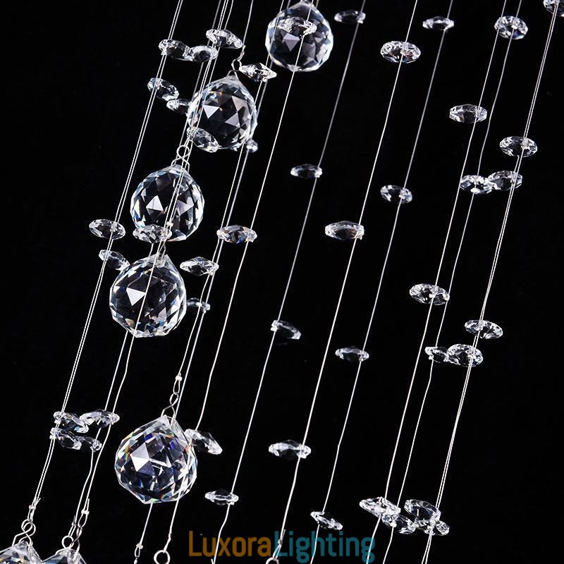 Designer Touch Decorative Luxury Large Chandelier Modern Crystal Flush Mount Ceiling Light Fixtures