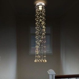 Designer Touch Decorative Luxury Large Chandelier Modern Crystal Flush Mount Ceiling Light Fixtures