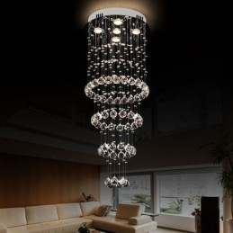 Designer Touch Decorative Crystal Chandelier Contemporary Elegant Ceiling Light Fixture Duplex Stair