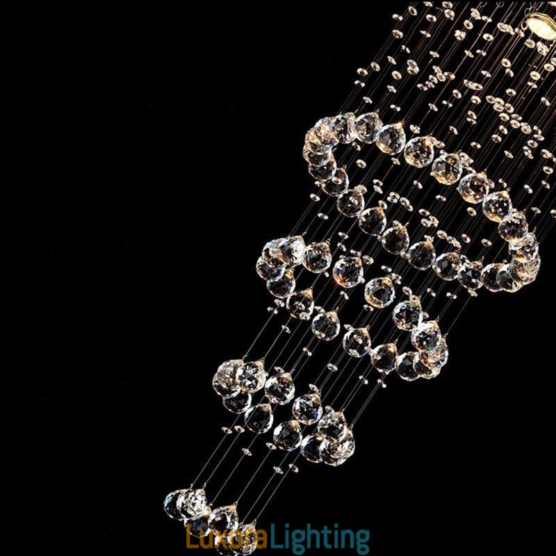 Designer Touch Decorative Crystal Chandelier Contemporary Elegant Ceiling Light Fixture Duplex Stair