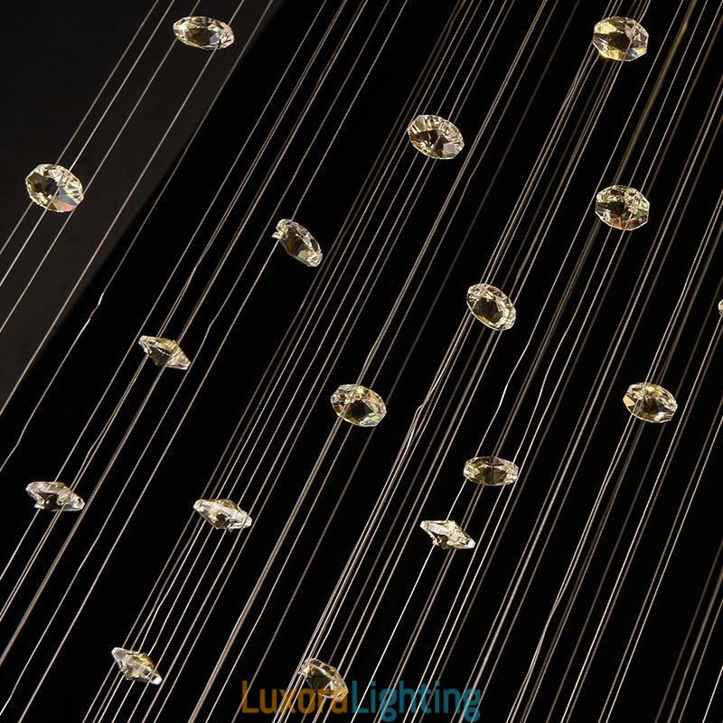 Designer Touch Decorative Crystal Chandelier Contemporary Elegant Ceiling Light Fixture Duplex Stair