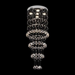 Designer Touch Decorative Crystal Chandelier Contemporary Elegant Ceiling Light Fixture Duplex Stair