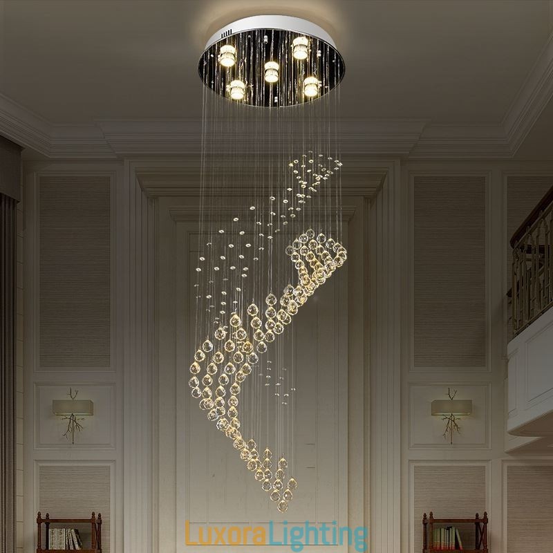 Designer Touch Decorative Elegant Crystal Chandelier Raindrop Ceiling Lights Foyer