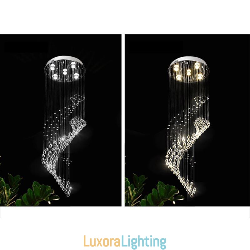 Designer Touch Decorative Elegant Crystal Chandelier Raindrop Ceiling Lights Foyer