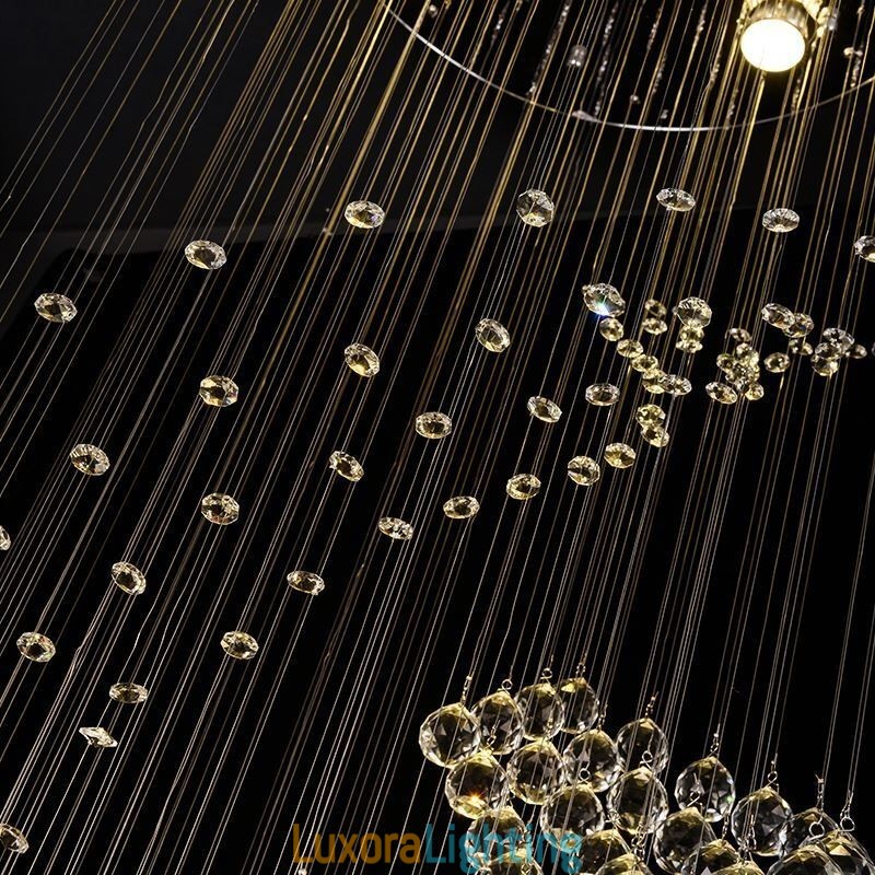 Designer Touch Decorative Elegant Crystal Chandelier Raindrop Ceiling Lights Foyer