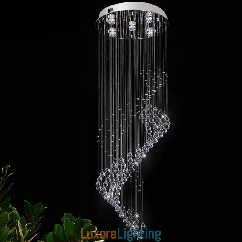 Designer Touch Decorative Elegant Crystal Chandelier Raindrop Ceiling Lights Foyer