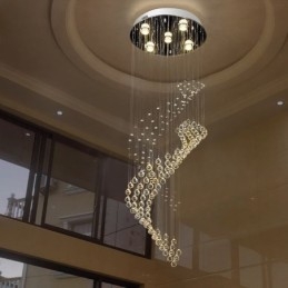 Designer Touch Decorative Elegant Crystal Chandelier Raindrop Ceiling Lights Foyer