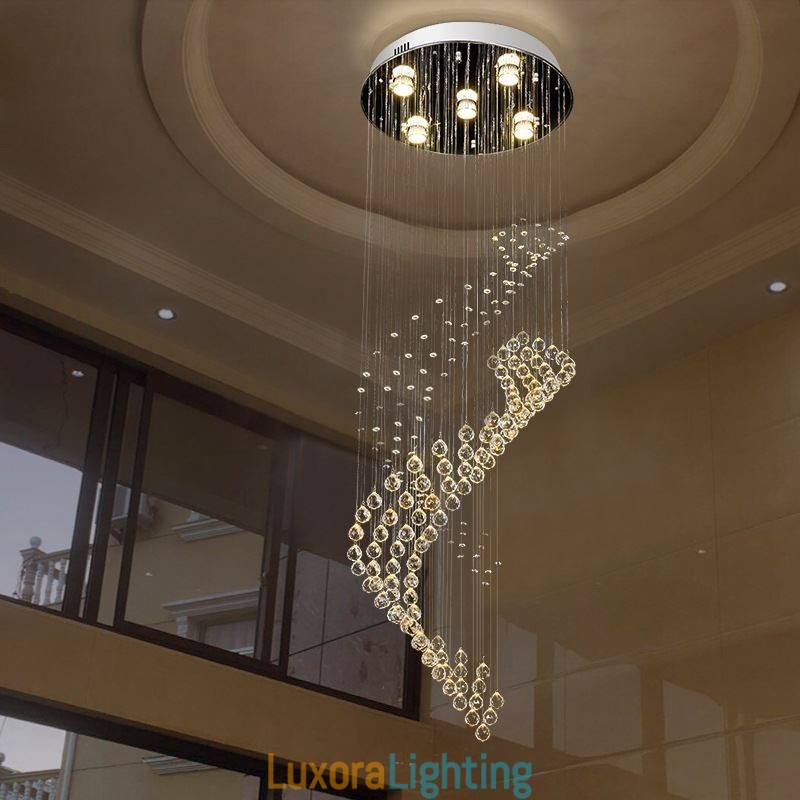 Designer Touch Decorative Elegant Crystal Chandelier Raindrop Ceiling Lights Foyer