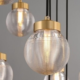 Designer Touch Decorative American Cluster Pendant Lamp Light Luxurious Glass Ball Ceiling Light