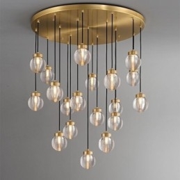 Designer Touch Decorative American Cluster Pendant Lamp Light Luxurious Glass Ball Ceiling Light