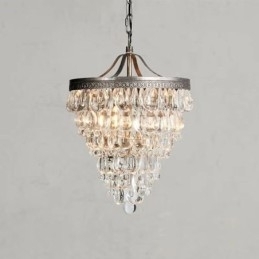 Designer Touch Decorative American Crystal Ceiling Light Country Retro Round Pendant Light