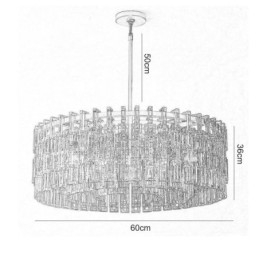 Designer Touch Decorative American Ceiling Light Luxury Crystal Pendant Light 60cm