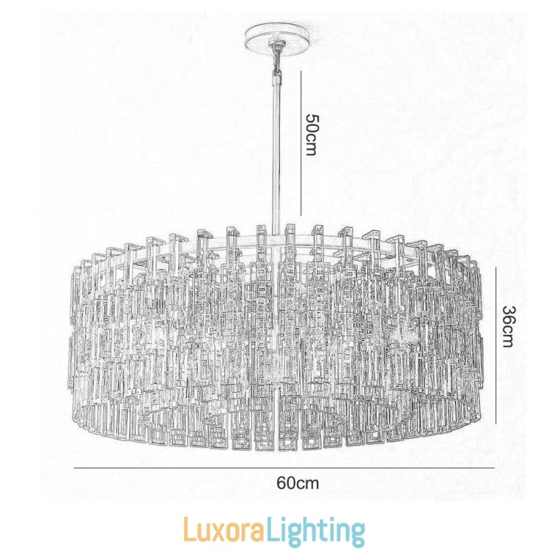 Designer Touch Decorative American Ceiling Light Luxury Crystal Pendant Light 60cm