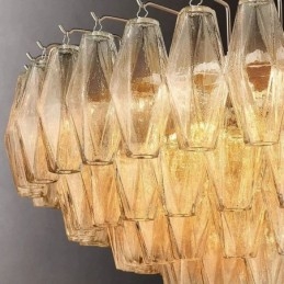 Designer Touch Decorative American Pendant Light Glass Ceiling Light Amber Transparent 90cm 14 Lights