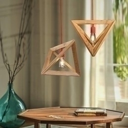 Designer Touch Decorative Nordic Wood Chandelier Cafe Clothing Creative Retro Oak Chandelier