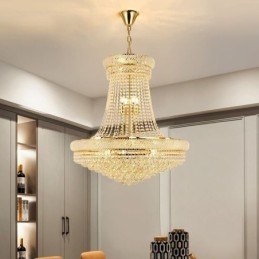 Designer Touch Decorative Crystal Pendant Light Modern Duplex Ceiling Light